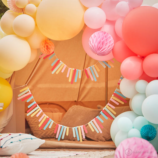 Grinalda Franjas Multicoloridas