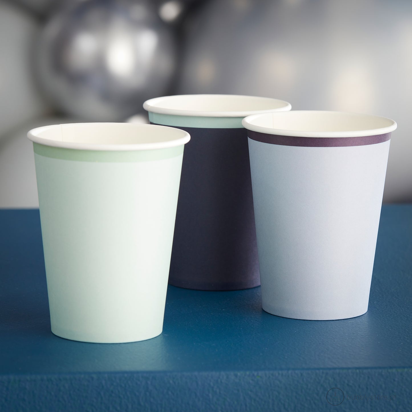Blue and Green Cups