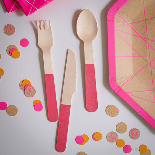Neon Pink Cutlery