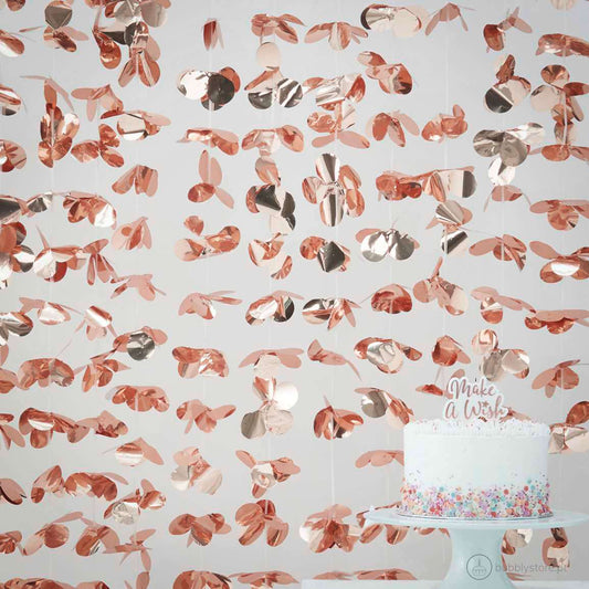 Cortina de Flores Rose Gold