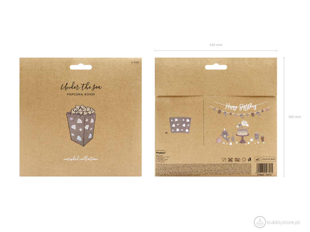 Sea Unicorn Popcorn Boxes