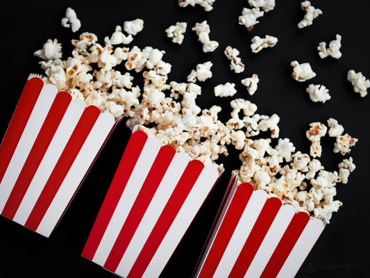 Red Striped Popcorn Box
