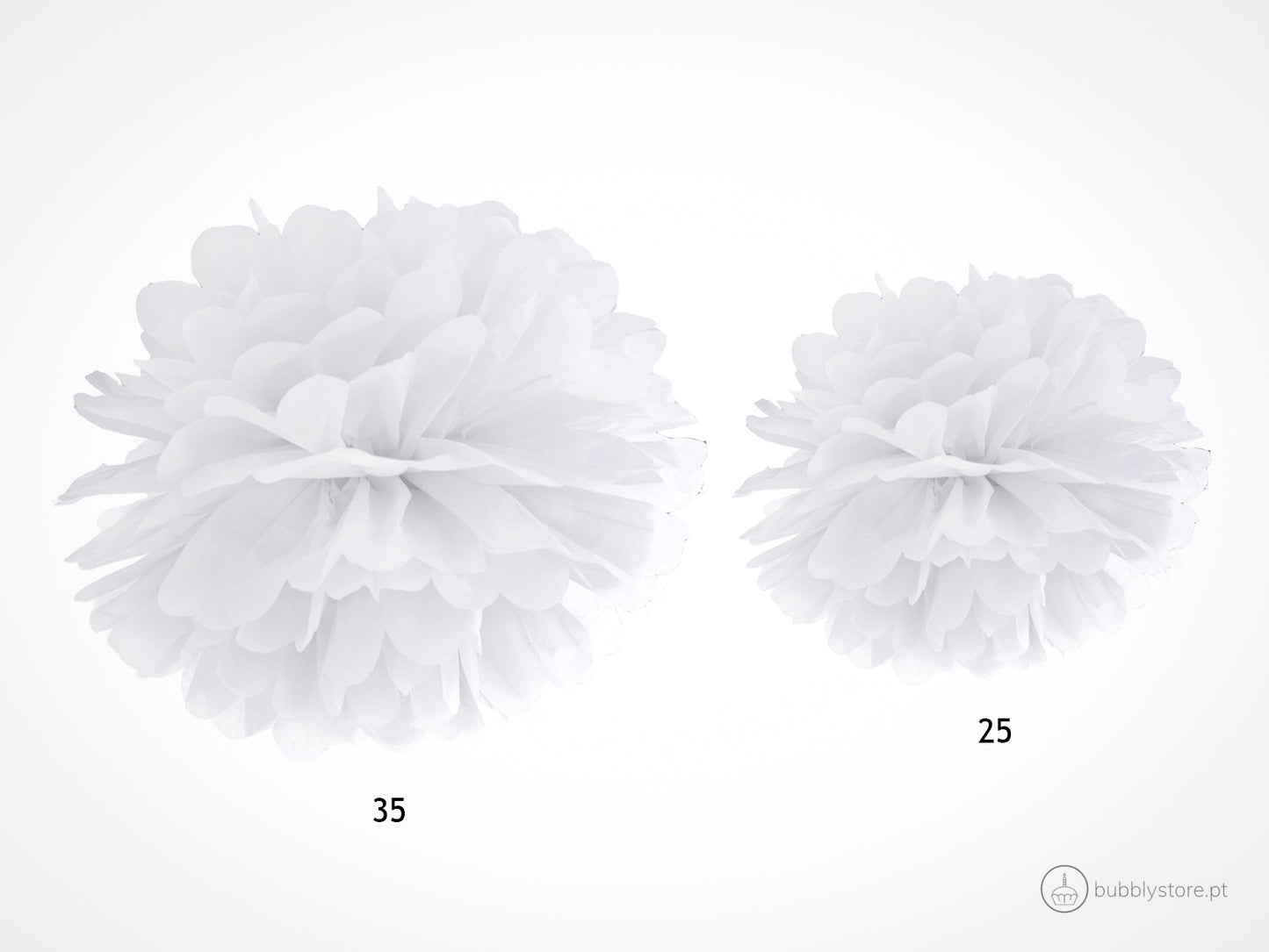 Pompom Branco (25cm)