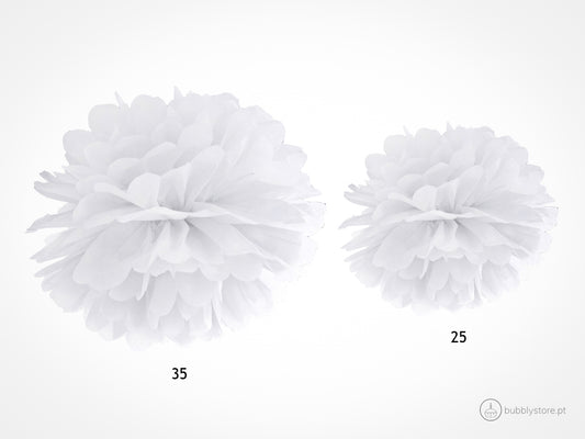 Pompom Branco (25cm)