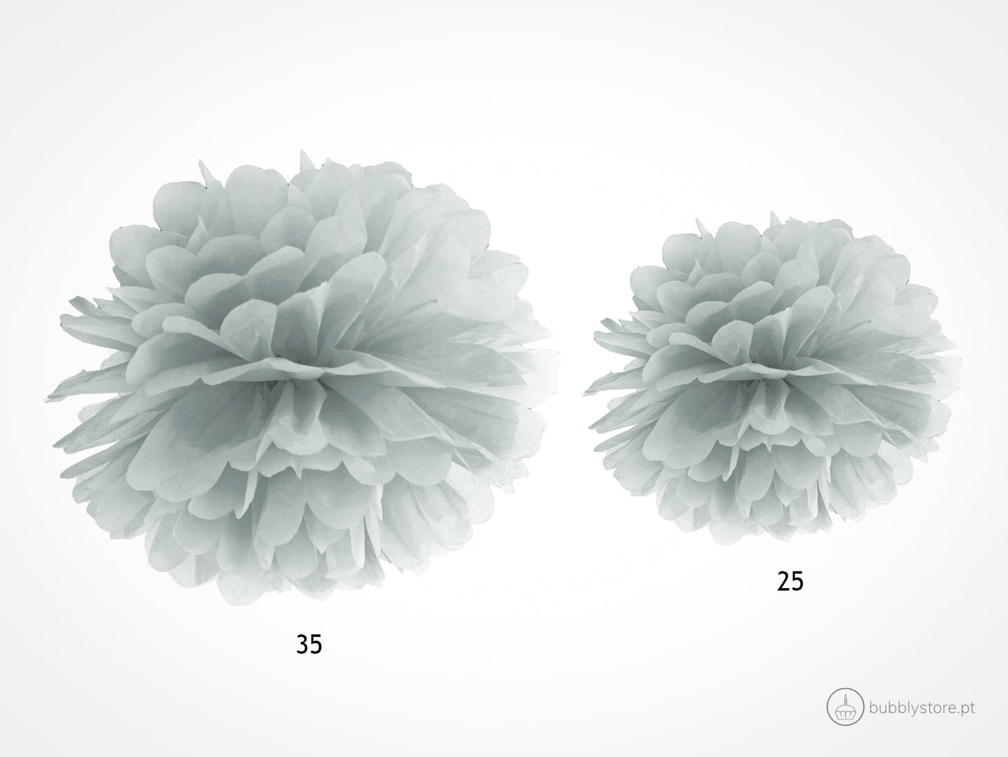 Silver Pompom (35cm)