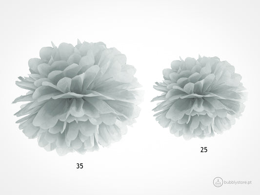 Silver Pompom (35cm)