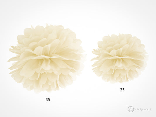 Pompom Creme (25cm)