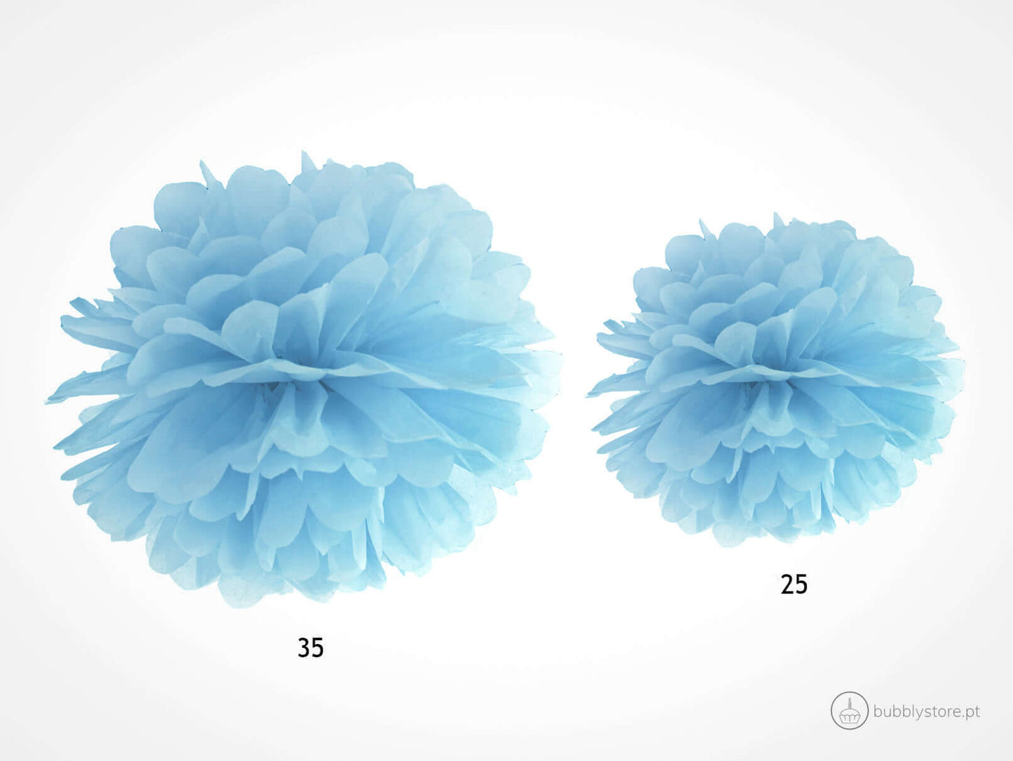 Pompom Azul Oceano (35cm)