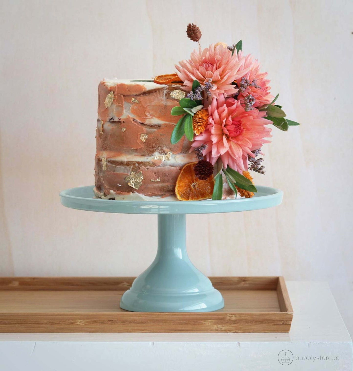 Prato Bolo Pequeno Azul Vintage