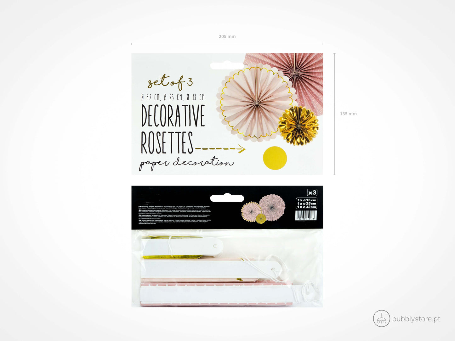 Pink and Gold Rosettes