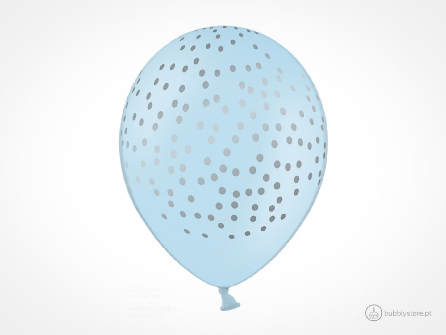Balões impressos com pintas, 30 centímetros de diâmetro. Aptos para enchimento com hélio. Disponível em embalagem de 6 unidades.