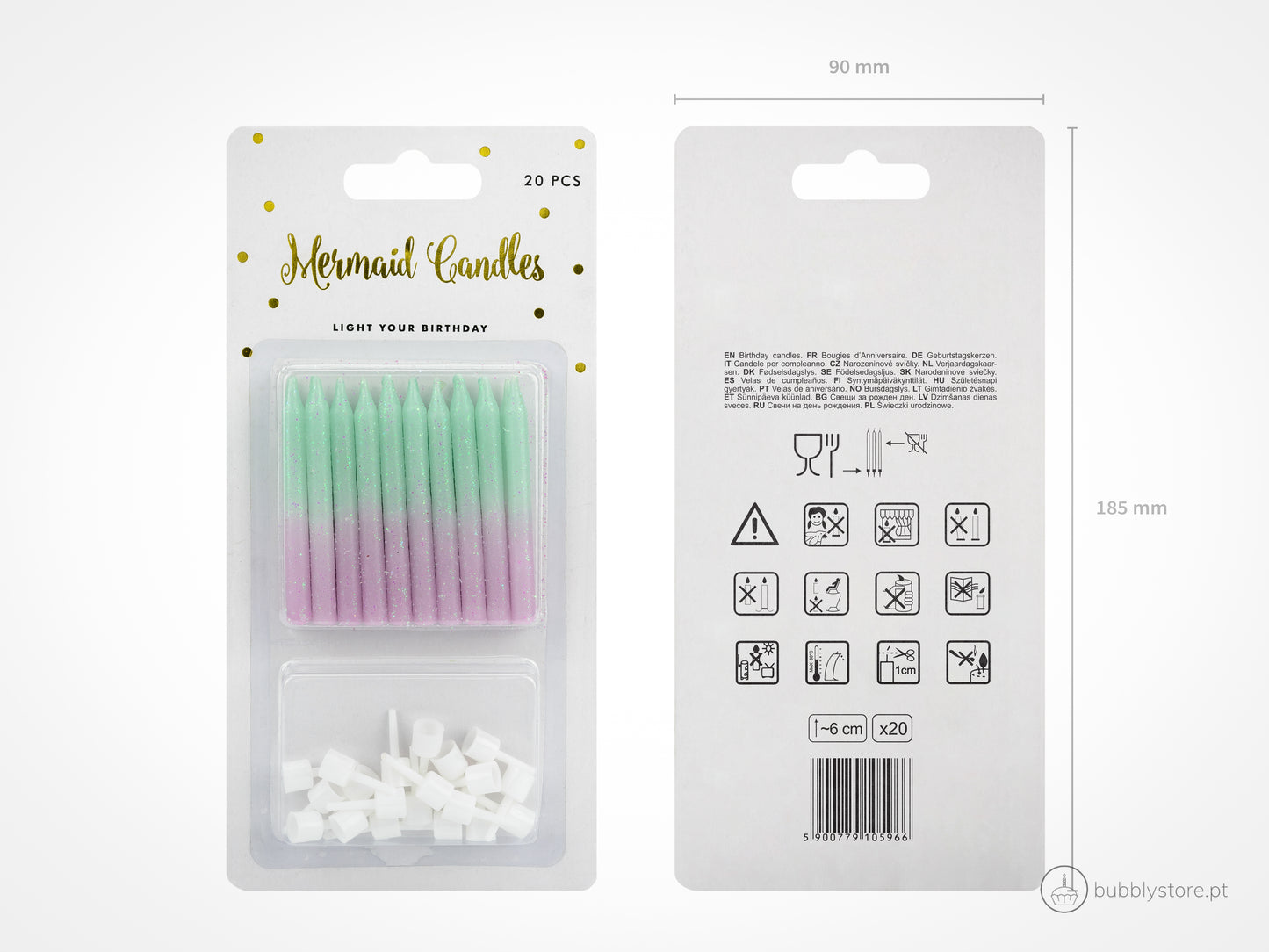 Velas Lilás e Menta