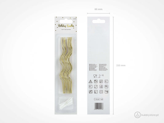 Velas Onduladas Douradas
