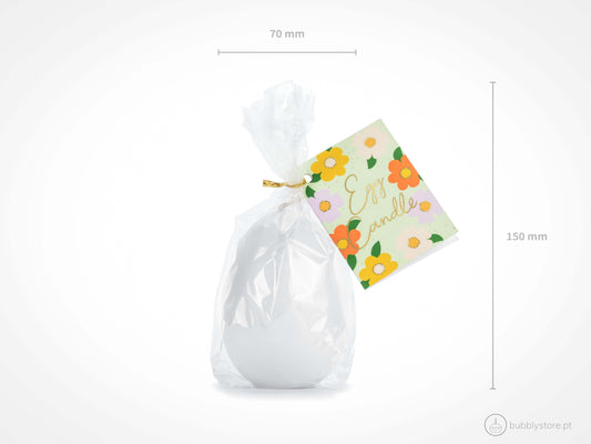 Vela Ovo da Páscoa Branca