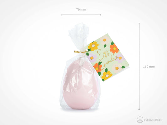 Vela Ovo da Páscoa Rosa