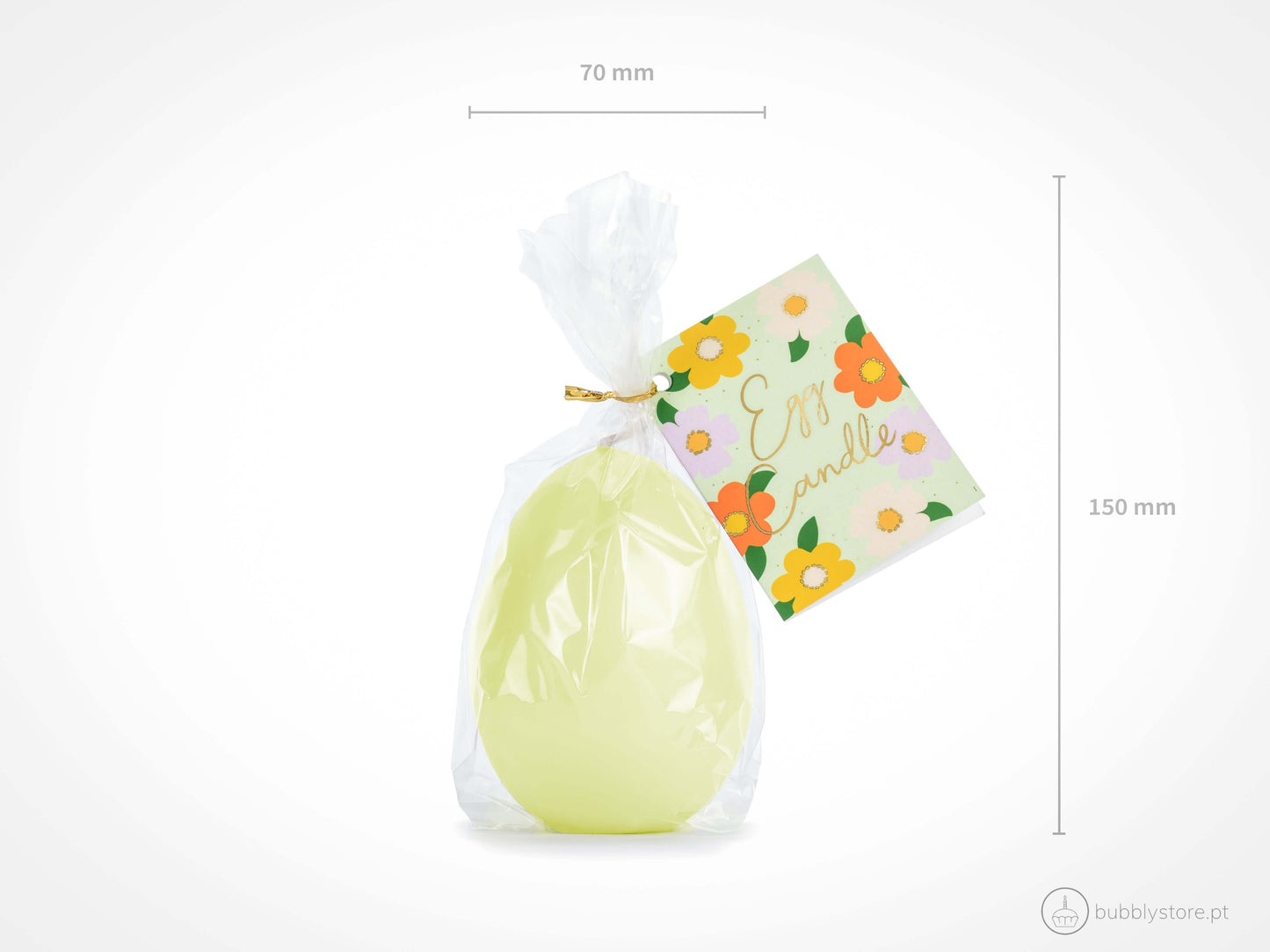 Yellow Easter Egg Candle