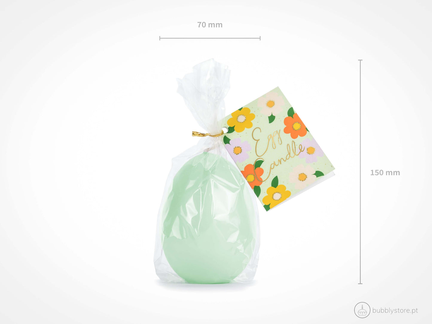 Green Easter Egg Candle