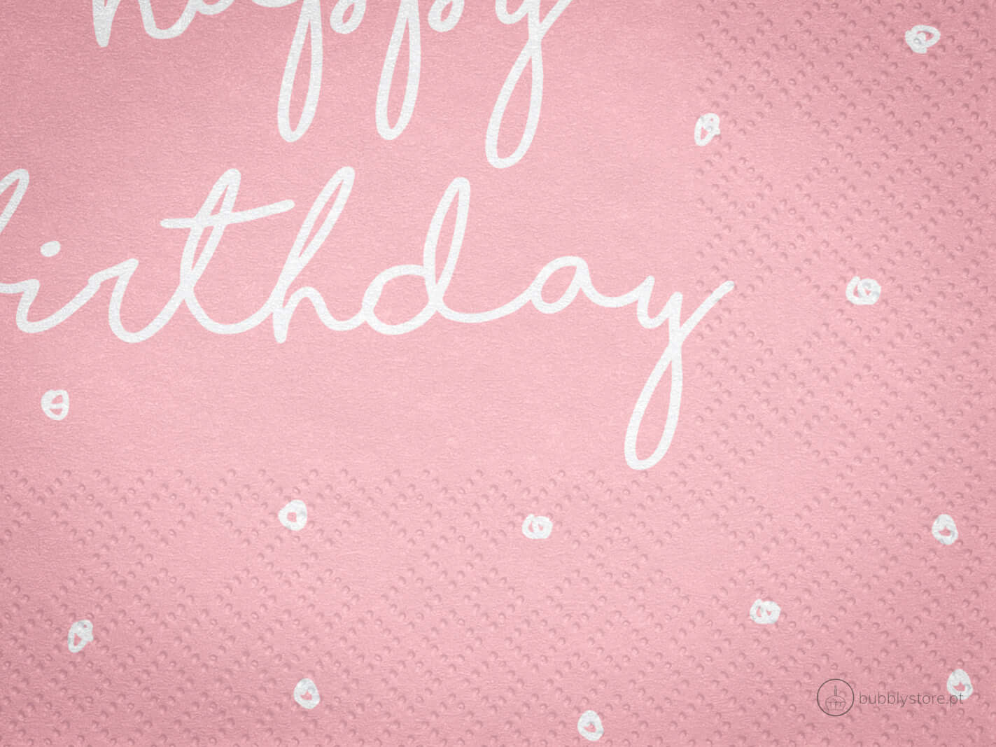 Servilletas rosadas de feliz cumpleaños