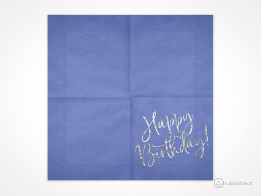 Blue Happy Birthday Napkins