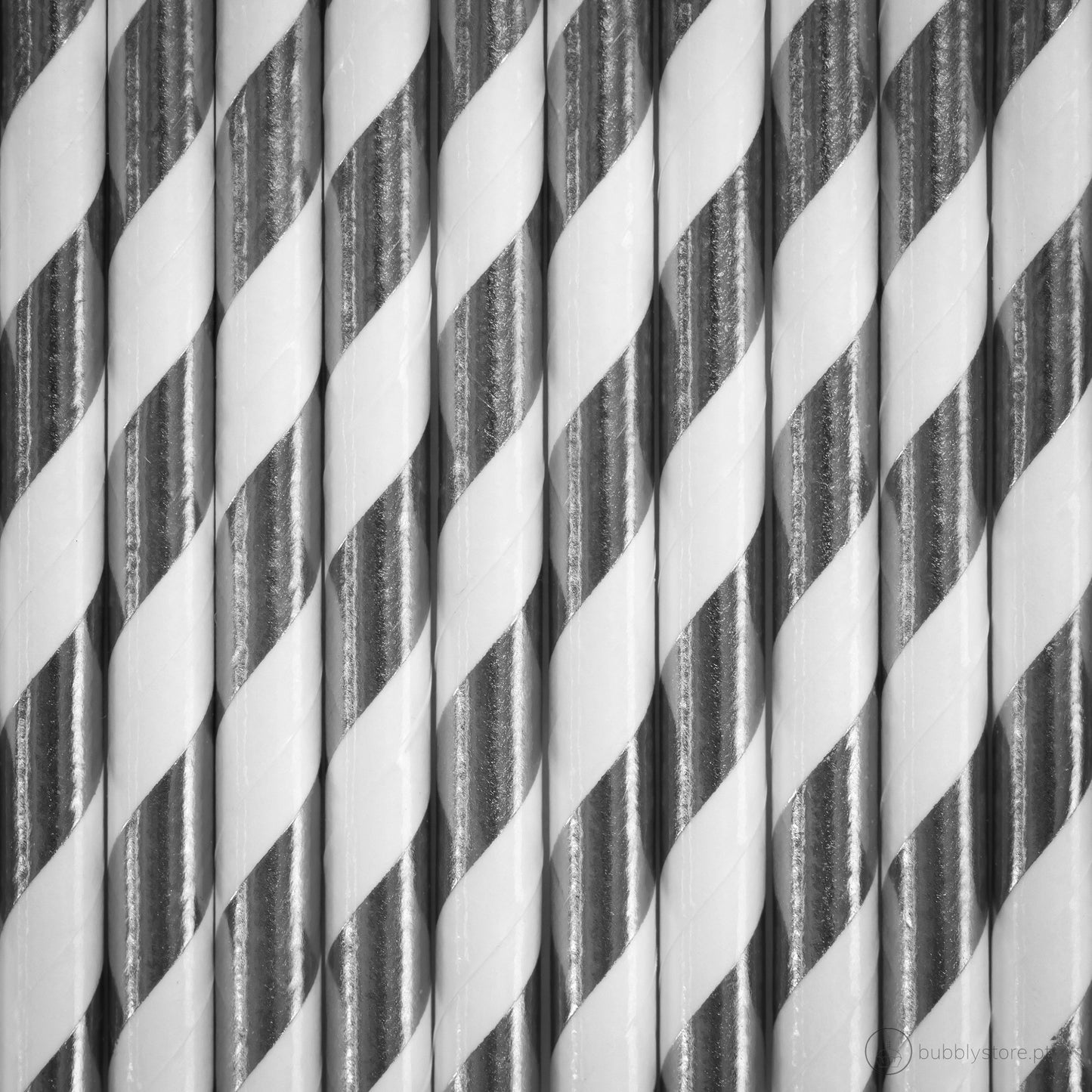 Silver Striped Straws