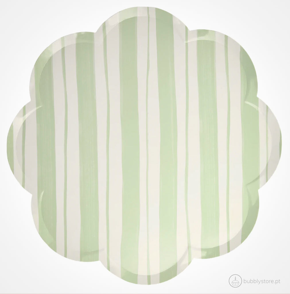 Pratos Riscas Pastel