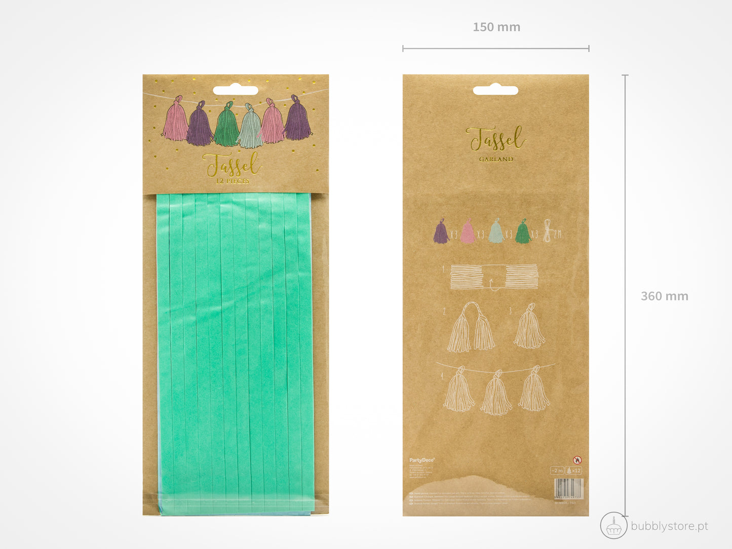 Grinalda Tassel Multicolorida