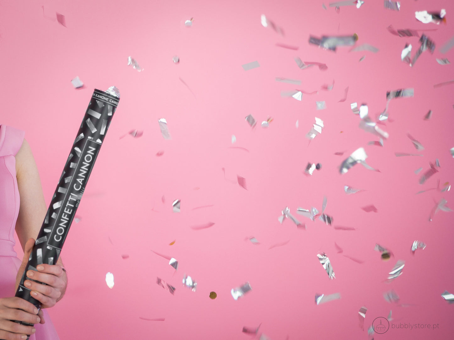 Canhão Confetis Rectangulares Prateado