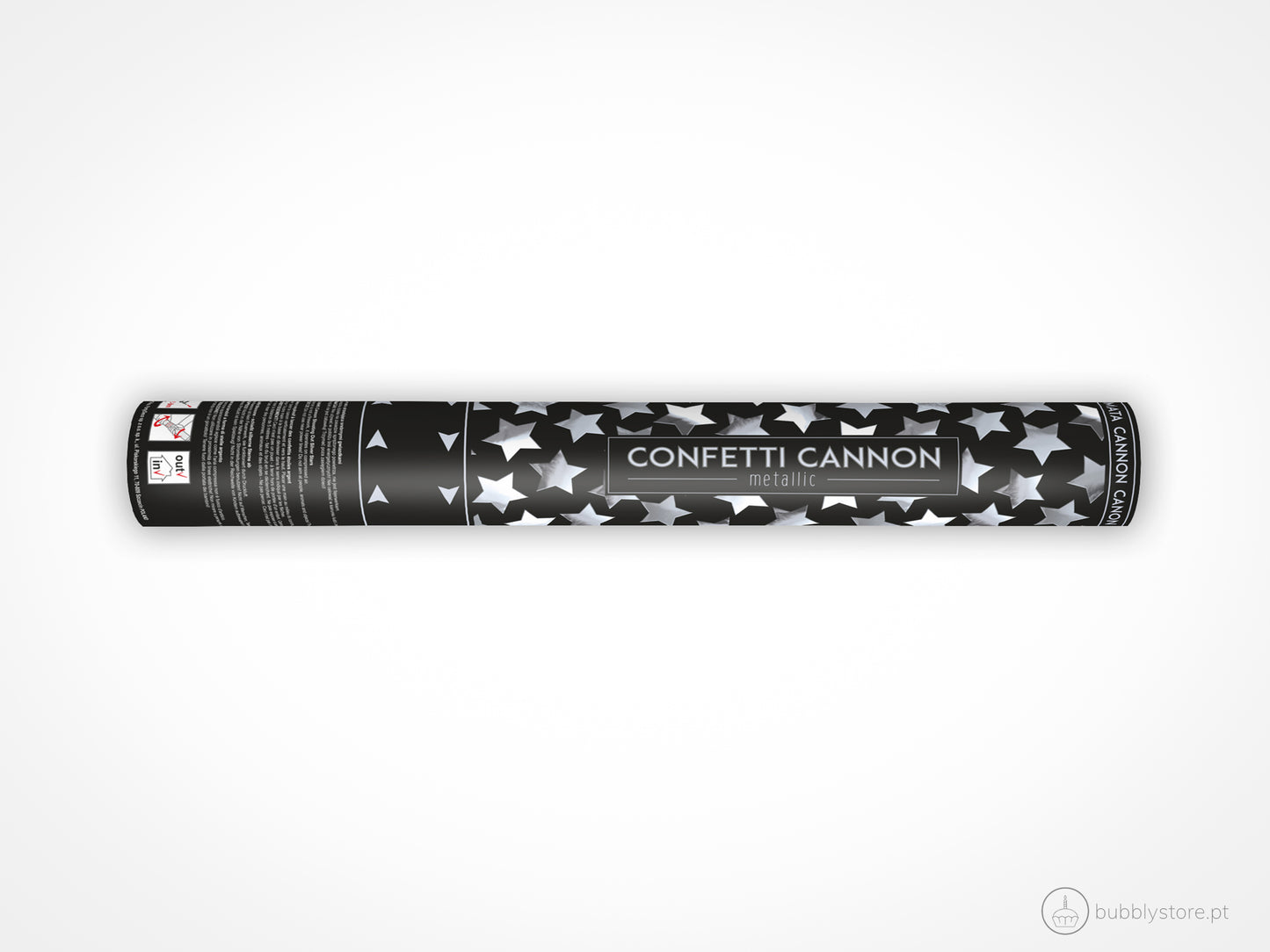 Canhão Confetis Estrelas Prateado