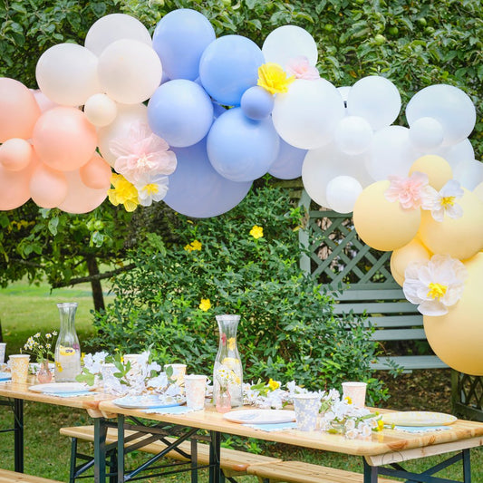 Arco Balões Pastel com Flores - Bubbly