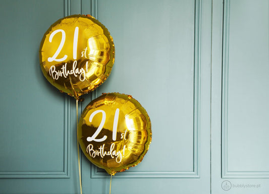 Balão 21 anos - Bubbly