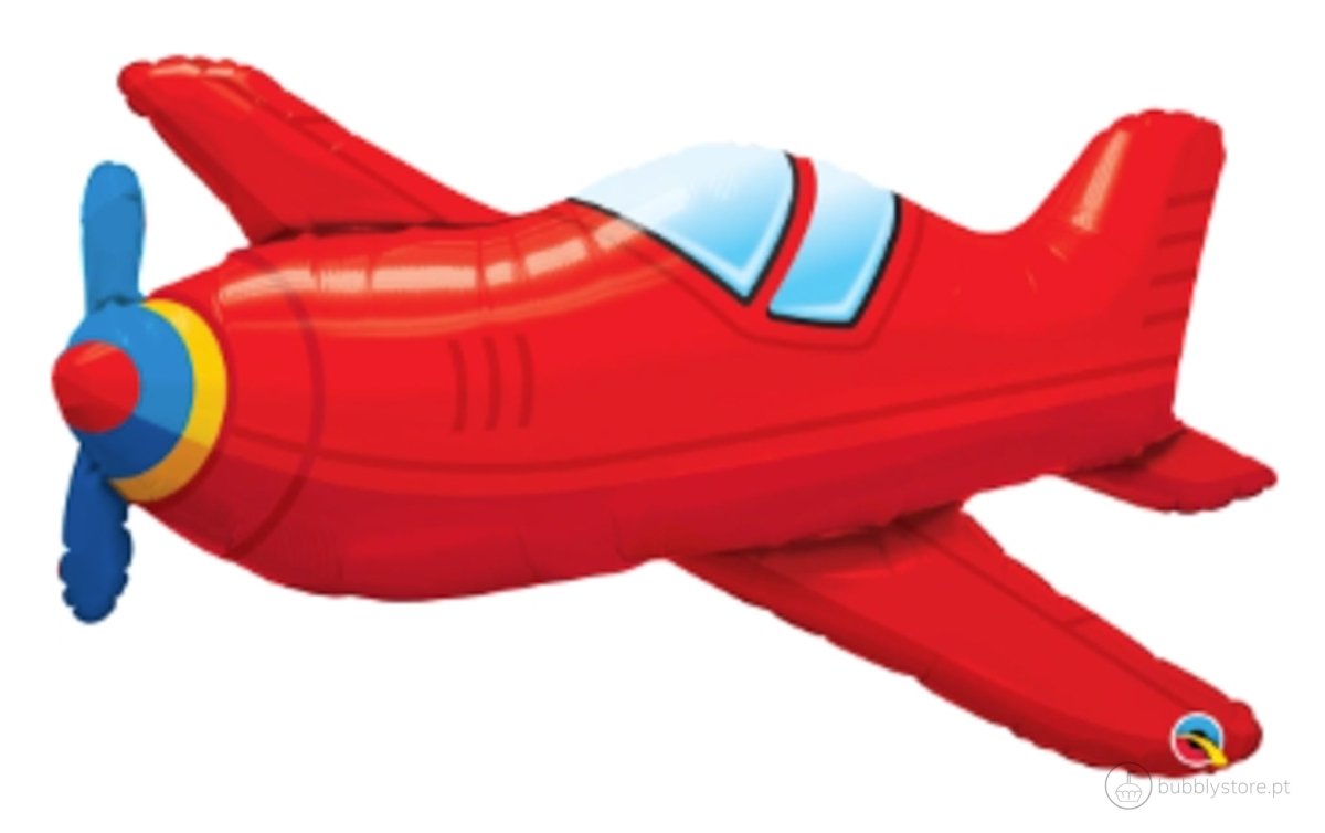 Balão em forma de avião, com 91cm.
Apto para enchimento com hélio ou ar.
Enchimento não incluído.