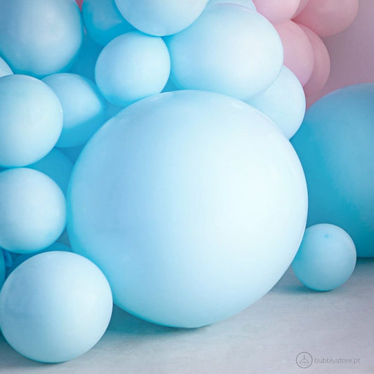 Balão Azul Pastel (60cm) - Bubbly