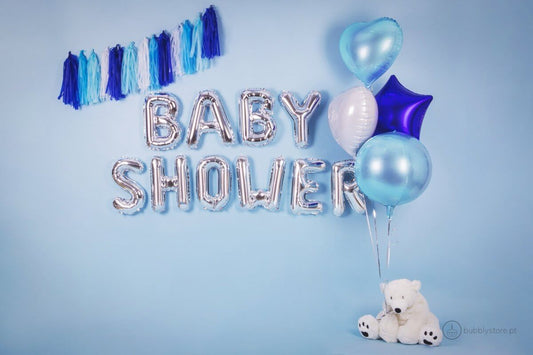 Balão Coração Azul - Bubbly