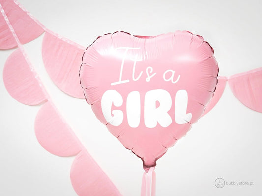 Balão Coração It's a Girl - Bubbly