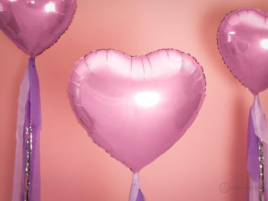 Balão Coração Rosa Claro (45cm) - Bubbly