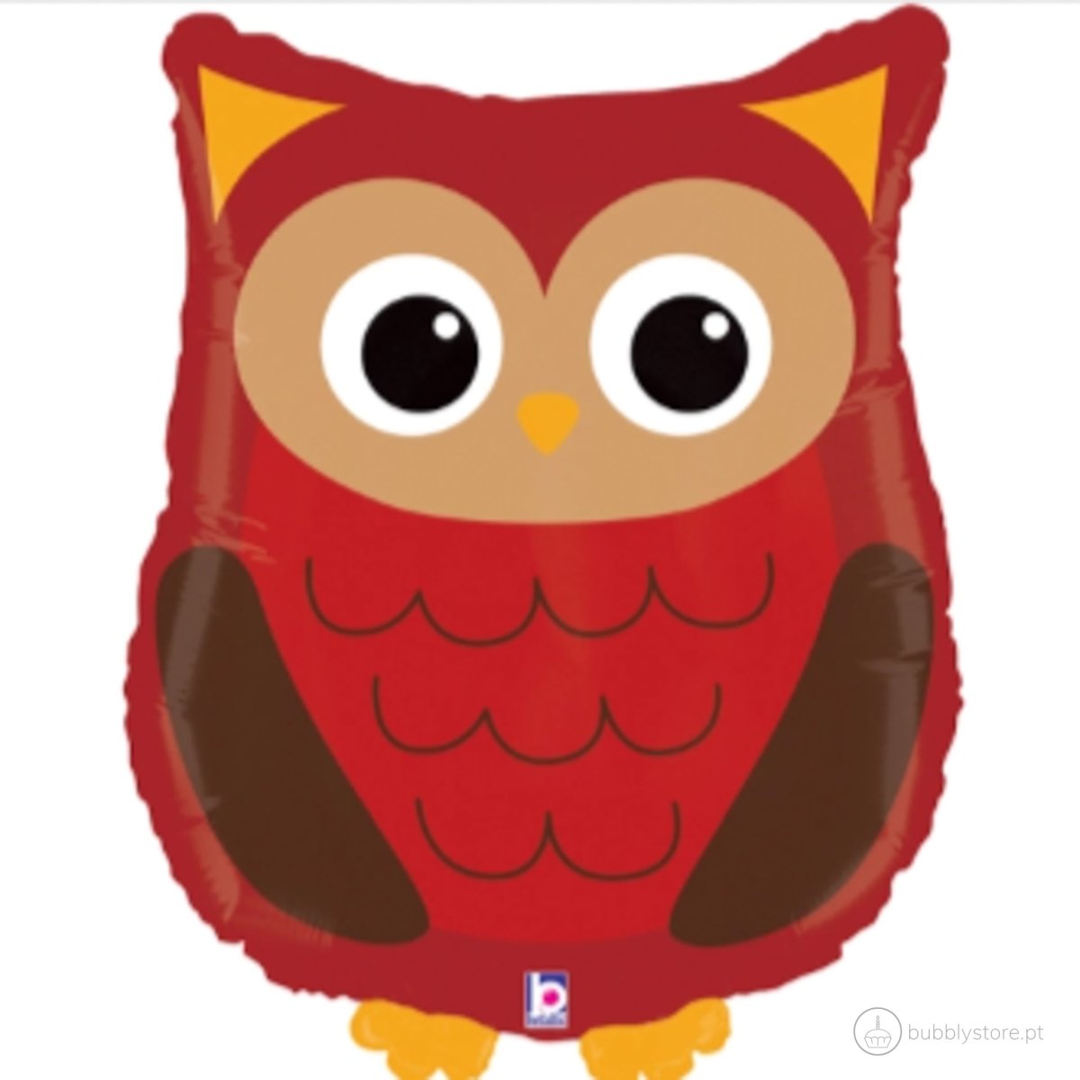 Balão em forma de coruja, com 66cm.
Apto para enchimento com hélio ou ar.
Enchimento não incluído.
