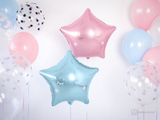 Balão Estrela Azul - Bubbly