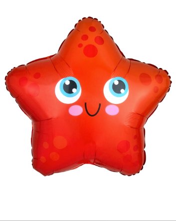 Balão em forma de estrela do mar, com 40 x 43cm após enchimento.
Apto para enchimento com hélio ou ar.
Enchimento não incluído.