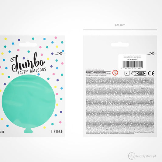 Balão Menta Pastel (60cm) - Bubbly