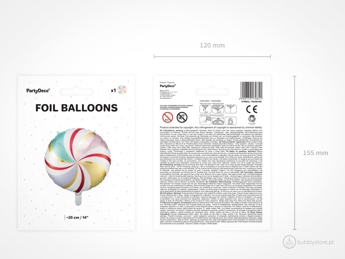 Balão Rebuçado Multicolor - Bubbly