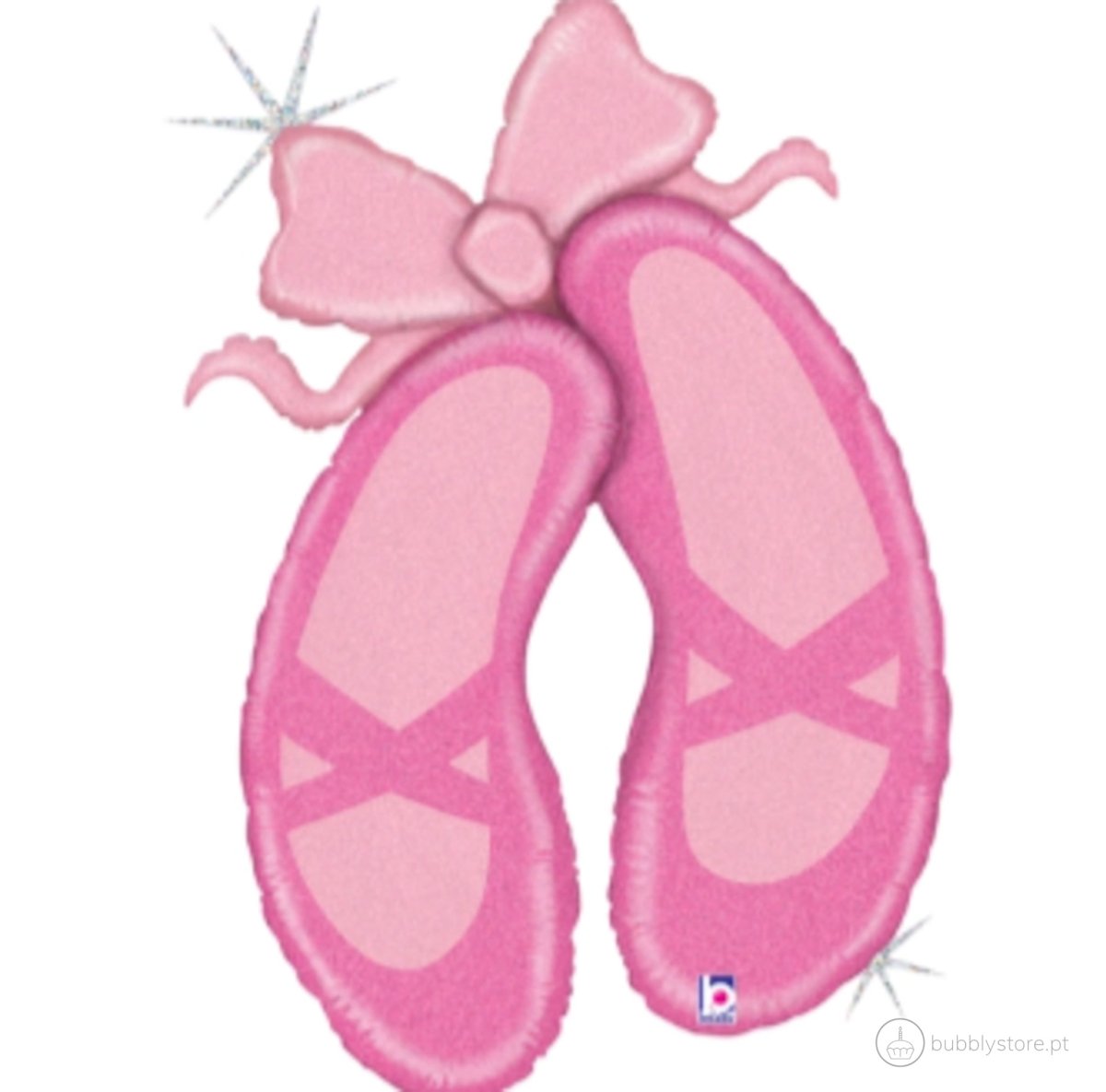 Balão em forma de sapatos de ballet, com a medida de 57 x 82cm após enchimento.
Apto para enchimento com hélio ou ar.
Enchimento não incluído.