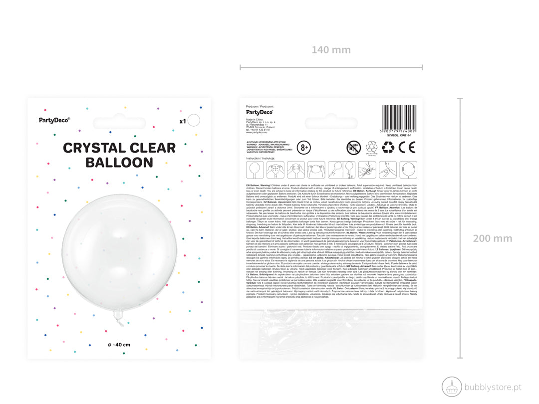 Balão Transparente - Bubbly