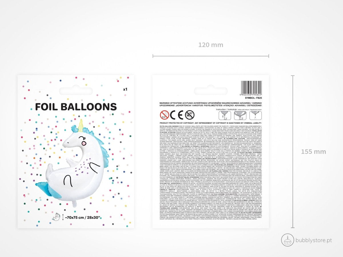 Balão Unicórnio - Bubbly