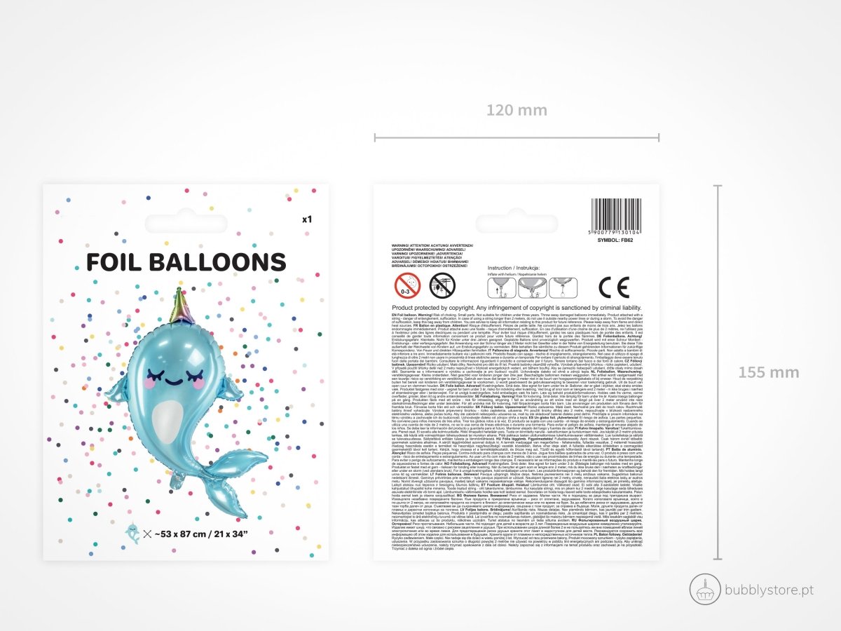 Balão Unicórnio do Mar - Bubbly