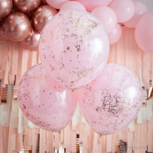 Balões Confetis Rosa - Bubbly
