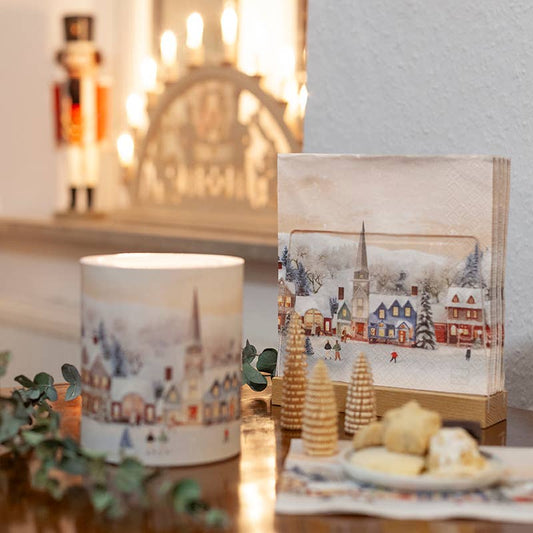 Guardanapos de Natal Aldeia de Inverno