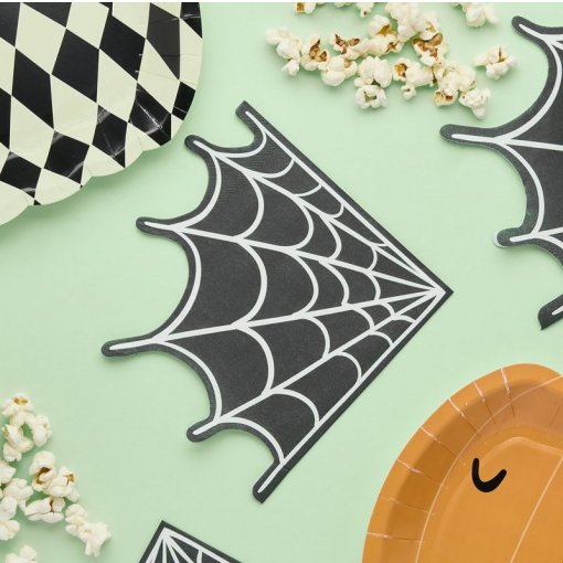 16 Guardanapos Teia de Aranha Halloween Hootyballoo