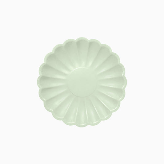 Pratos Florais Verde Menta formato flor