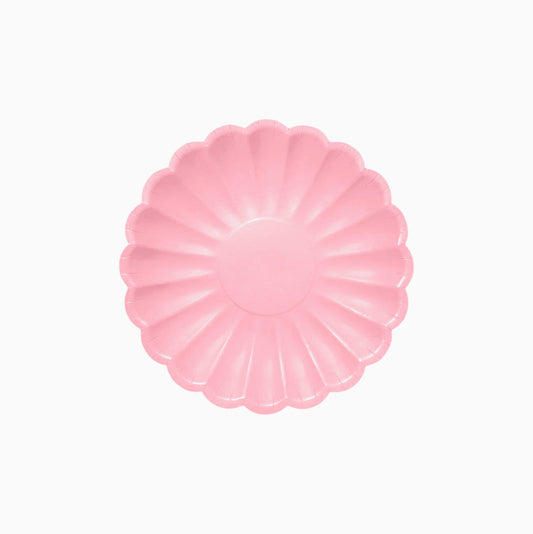 Pratos Florais Rosa Pastel formato flor