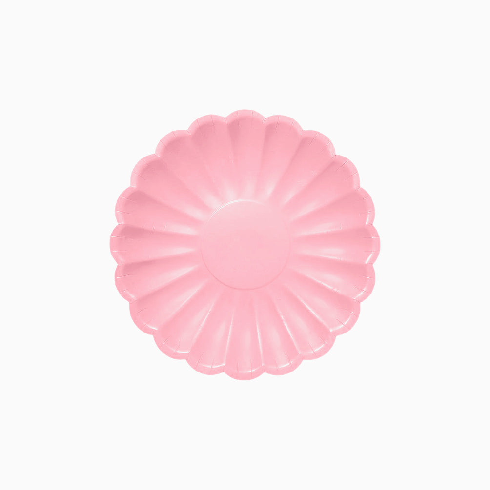 Pratos Florais Rosa Pastel formato flor